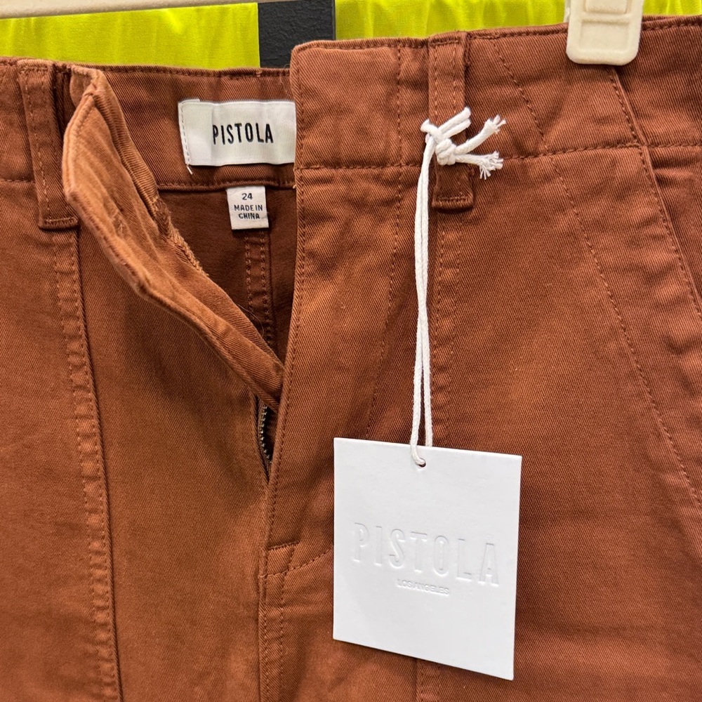 Pistola Women's High Rise Jeans in Brown - Picture 2 of 4